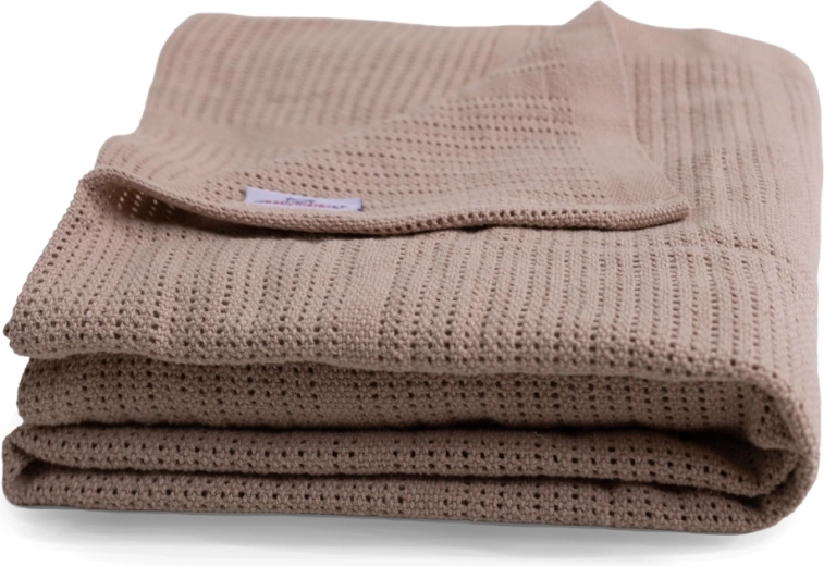 BabyMatex katoenen gebreide deken Sisi beige 75 × 100 cm