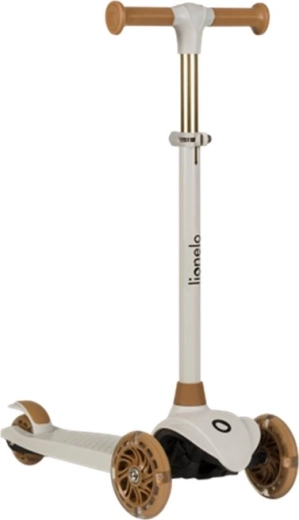 Kinder driewielstep LIONELO Jessy met LED-wielen – Grey Brown