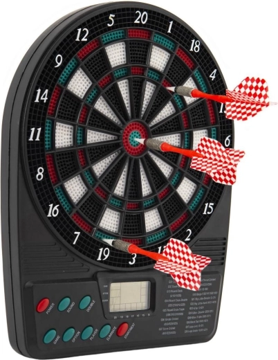 Elektronisch dartbordspel met een 20 cm schijf op batterijen