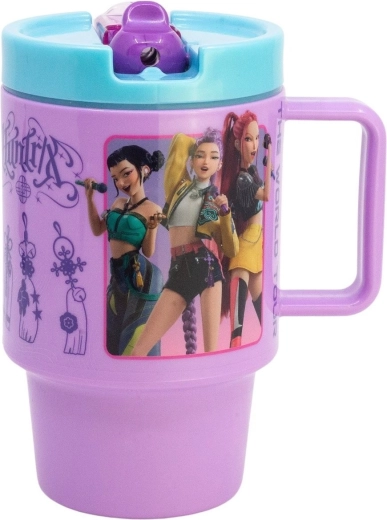 Grote plastic beker met drinktuit 530 ml K-pop: lovkyně démonů - 1 stuk