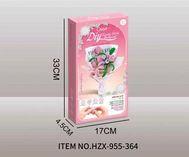Set zachte bloemen – maak je eigen roze tulpenboeket