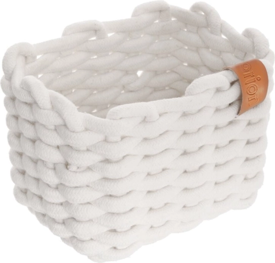 Katoenen opbergmand SKANDI wit 19,5 × 14 × 14 cm