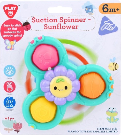 Playgo zuignap-spinner zonnebloem