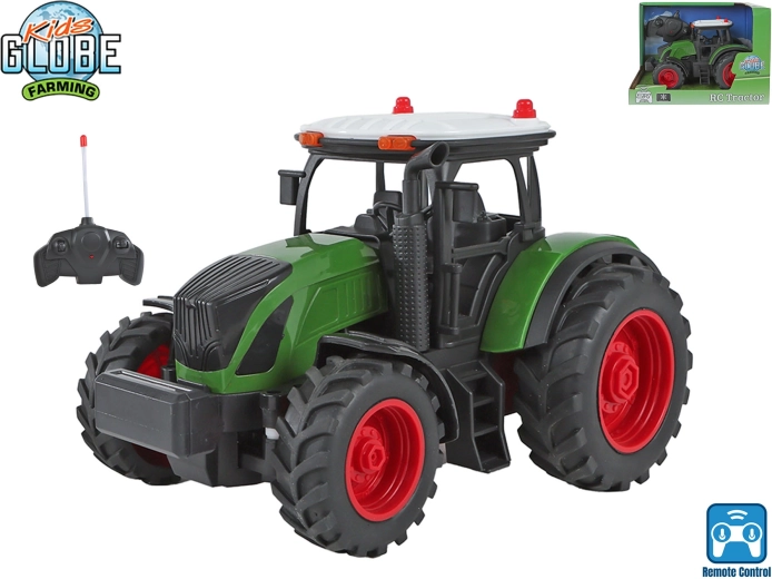 Kids Globe Farming op afstand bestuurbare tractor voor de boerderij 2,4 GHz ca. 20 cm