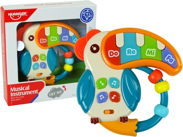 Muzikale Piano Papegaai Geluiden Lichten Kralen