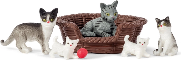 Lundby kattenfamilie voor het poppenhuis