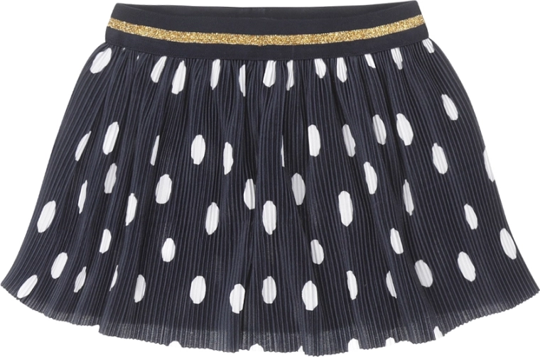 Meisjes plissé rok met stippen marineblauw DIRKJE (maat 98)