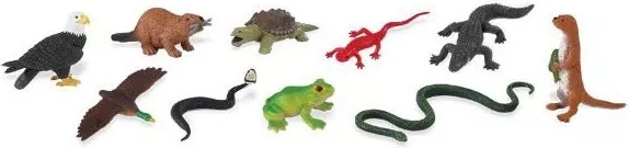Bij de rivier – set dierenfiguren Safari Ltd (48 stuks)