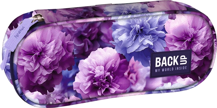 Schooletui BackUP paarse bloemen