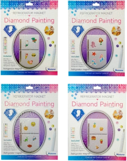 Creatieve set voor het maken van magneetjes met gekleurde kristallen