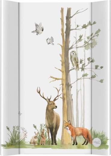 Ceba Baby aankleedkussen voor op het ledikant Basic Woodland 50 × 70 cm met harde plaat