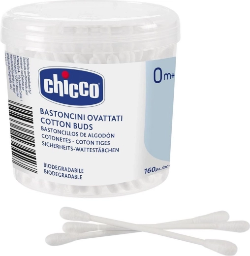 Chicco wattenstaafjes van 100% katoen 160 stuks