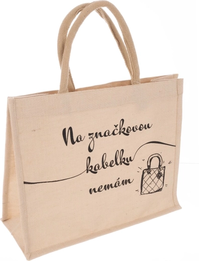 Juten tas beige „Voor het merk…“