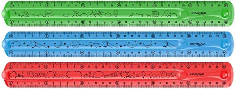 Buigzame liniaal KEYROAD Flexi 30 cm, transparant