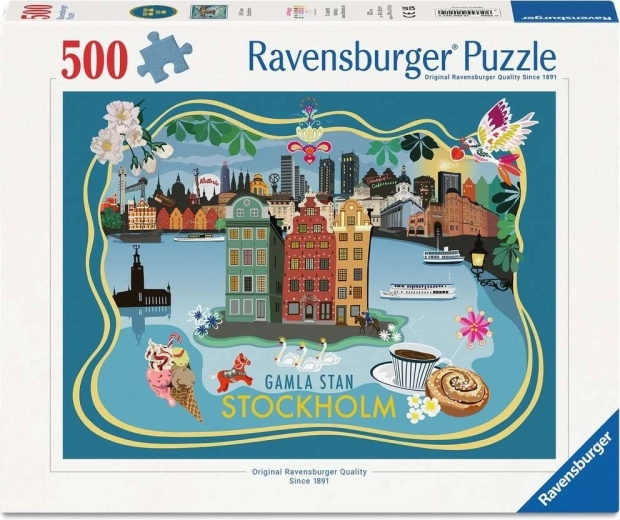 Ravensburger puzzel Oude Stad Stockholm 500 stukjes
