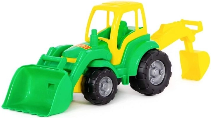 Tractor Šampión met voorlader en schep