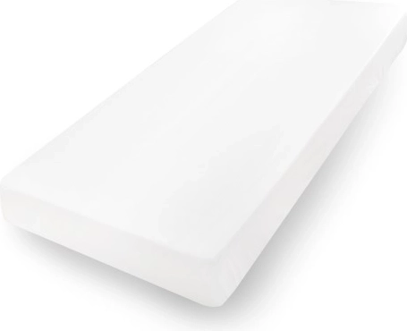 Babymatex hoeslaken van jersey voor babybedje 60 × 120 cm, wit