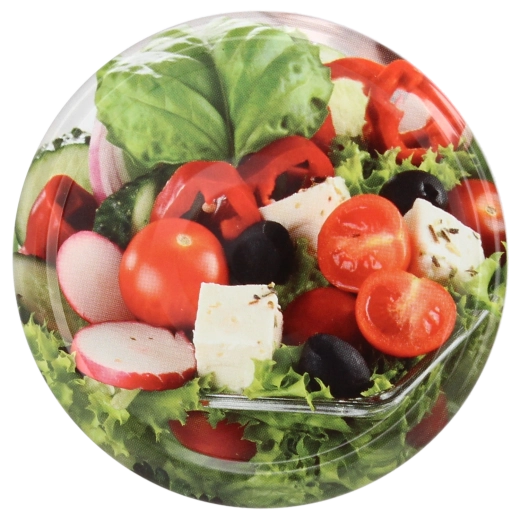 Deksels voor inmaakpotten 66 mm met groentemotief, 4-kleps