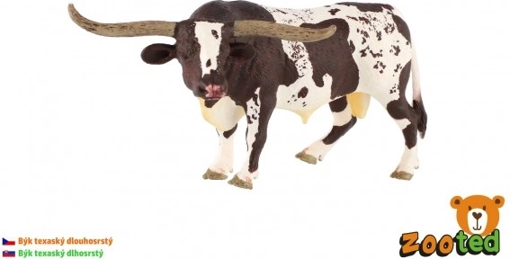 Model van een Texaanse langhoornstier 15 cm