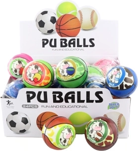 Schuimbal met koeienmotief 7 cm