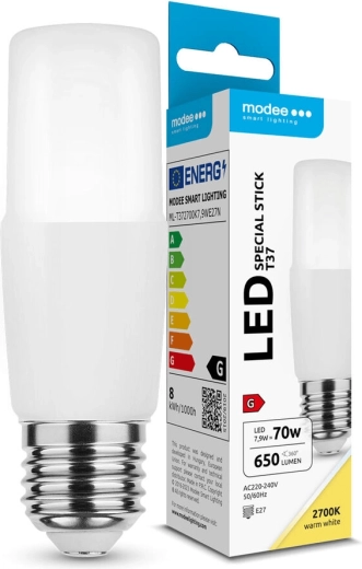LED-lamp Modee Lighting Stick T37 7,9 W E27, warm wit, 650 lm
