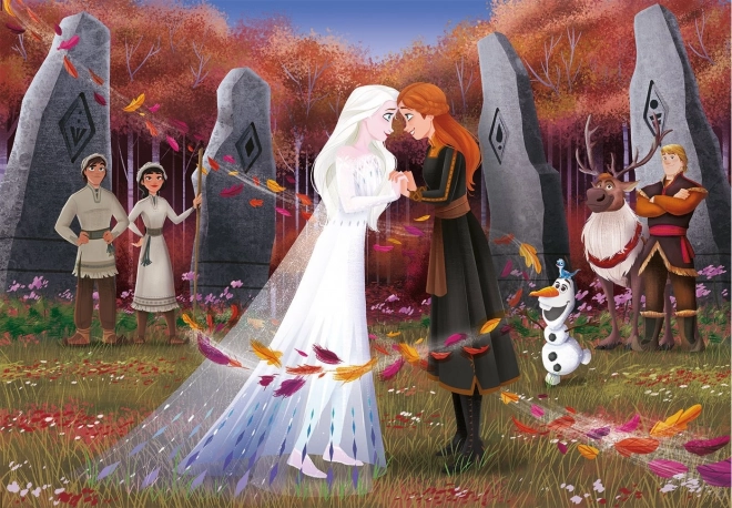 Clementoni puzzel Frozen 2 – zussen, 104 stukjes