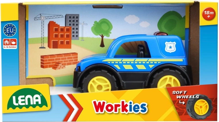 LENA Workies politieauto 12 cm
