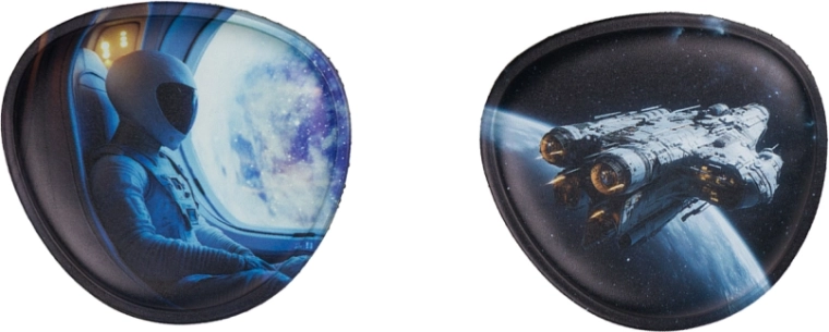 Vervangbare badges BAAGL Baaglies – ruimte, set van 2 stuks