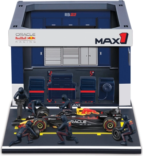 Bburago Pit Pass set Formula Racing F1 – Oracle Red Bull Racing RB21 2025 #1 Max Verstappen 1:43