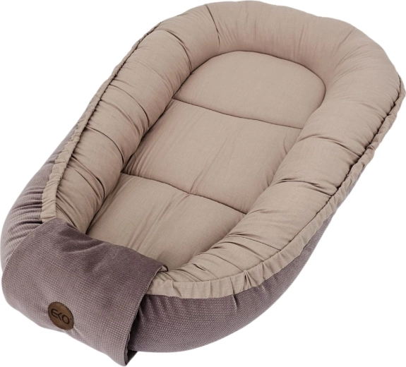 EKO katoenen babynestje van velvet 85 × 50 cm – Donkerroze