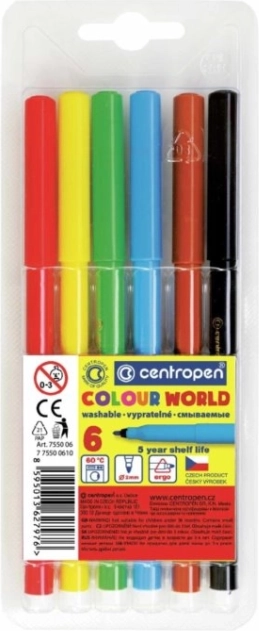 Centropen set stiften 6 kleuren