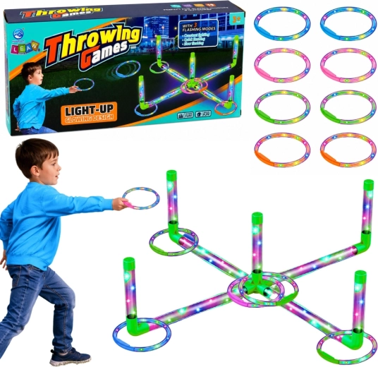 Kinderspel ringo met LED-verlichting – ringen gooien op doel