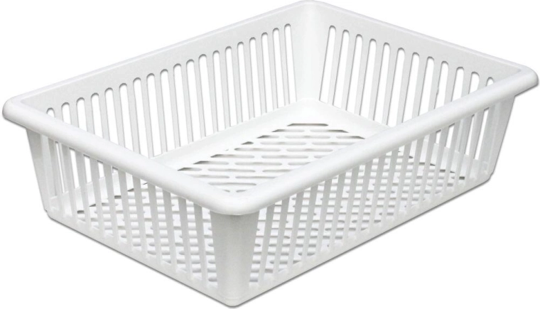 Plastic opbergmand HANDY 40 × 28 × 11 cm, mix kleuren