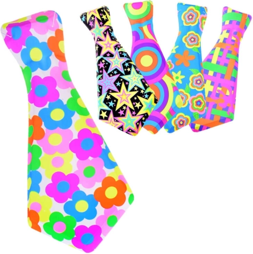 Zeer kleurrijke stropdas met koord voor feestjes