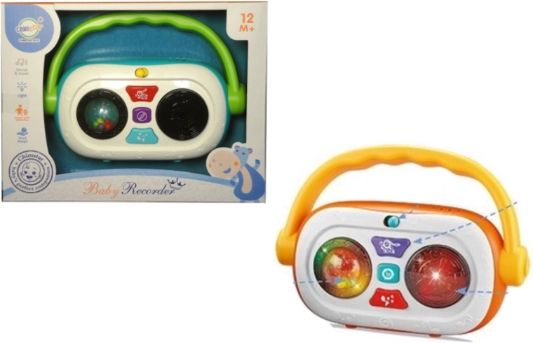 Interactieve muziekradio voor kleine kinderen met geluiden, melodieën en lichtjes