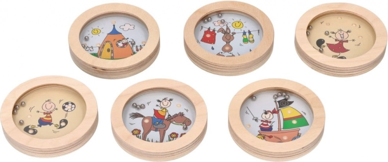 Houten behendigheidsspel - Vrolijke figuurtjes
