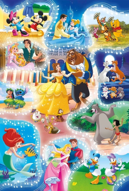 CLEMENTONI Puzzel Disney: Tijd om te dansen MAXI 24 stukjes