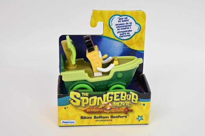SpongeBob filmvoertuig – piratenschip op wieltjes met figuur