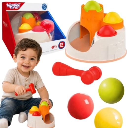 WOOPIE hamerbank met balletjes en hamertje voor kinderen vanaf 12 maanden