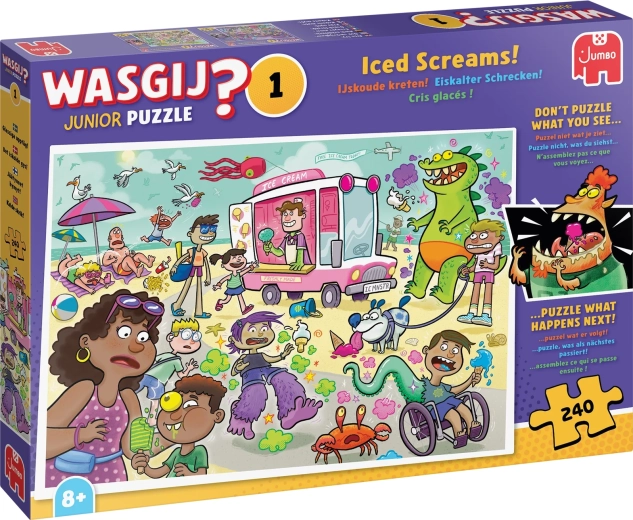 Jumbo puzzel Wasgij Junior 1: IJzige kreten! 240 stukjes