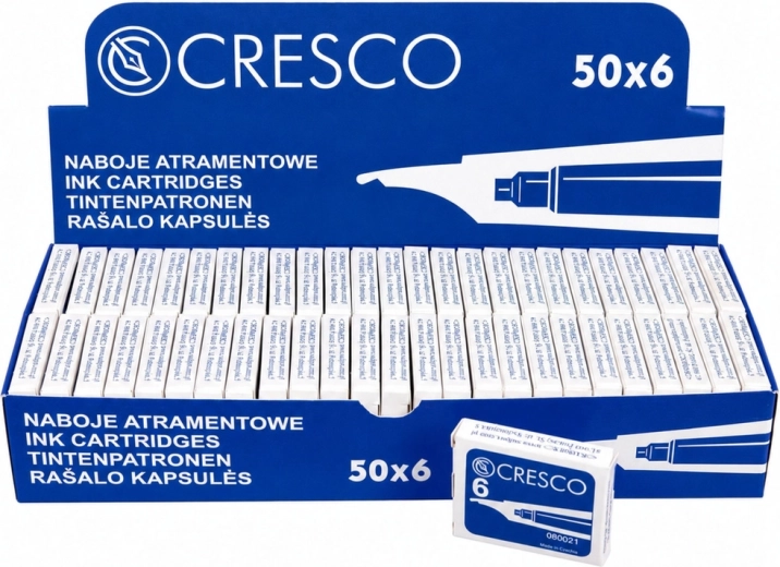 Vullingen voor vulpen Cresco Sadpex blauw, 6 stuks
