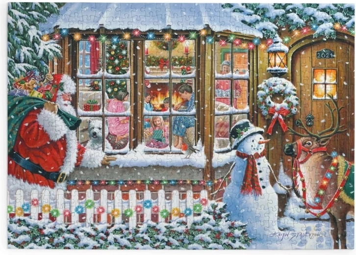 Puzzel Met liefde van de kerstman, 500 extra grote stukjes