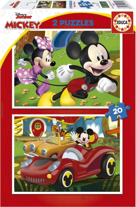 Puzzel MICKEY MOUSE – pretpark 2×20 stukjes EDUCA
