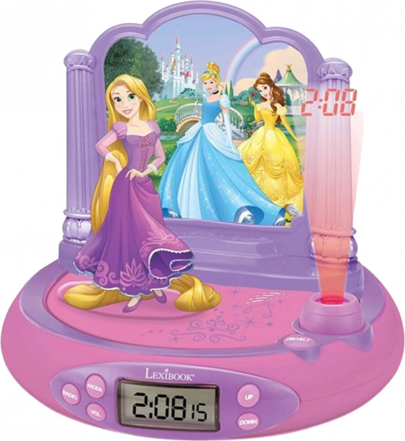 3D wekker met projector Disney Prinsessen