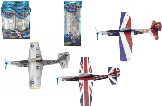 Werpschuimvliegtuig 24 cm – mix kleuren