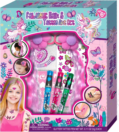 Creatieve set voor haarstyling en tatoeages