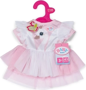 BABY born jurk met zwaan voor pop 43 cm