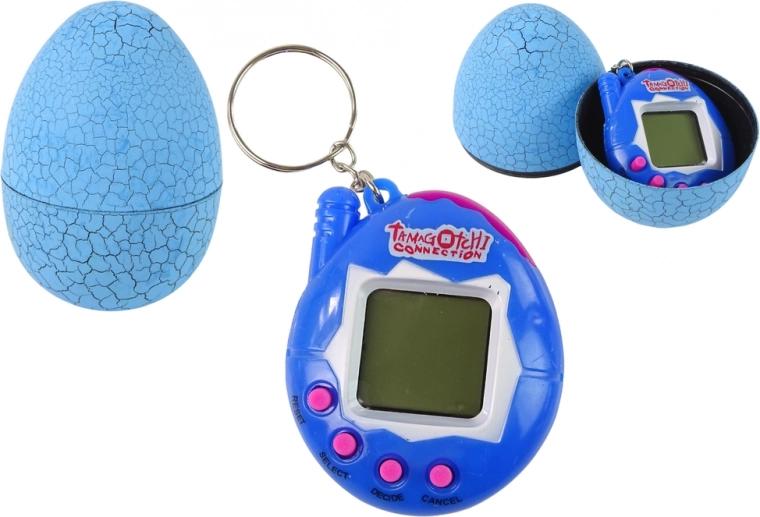 Tamagotchi in een ei-spel Elektronisch huisdiertje blauw