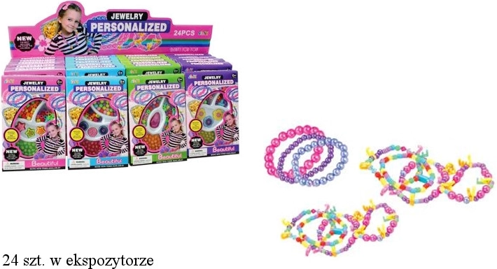 Gekleurde kralen met koordjes voor het maken van armbanden en kettingen