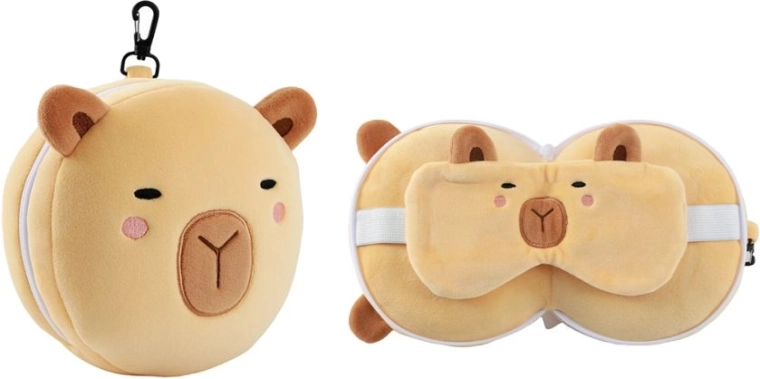 Kussentje met oogmasker i-Total capibara